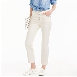 J. Crew White Vintage Crop Button Close Jeans Size 28